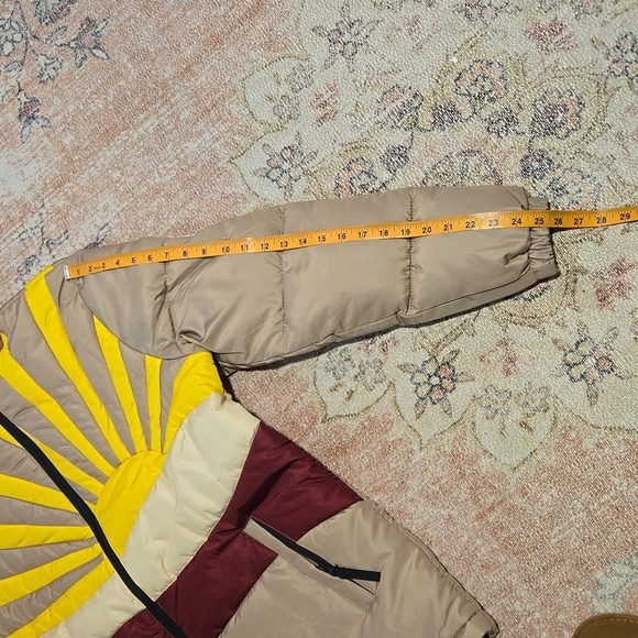 WeSC Vegan Landscape Puffer Jacket with High Collar Quilted Design Size Small - Picture 16 of 16